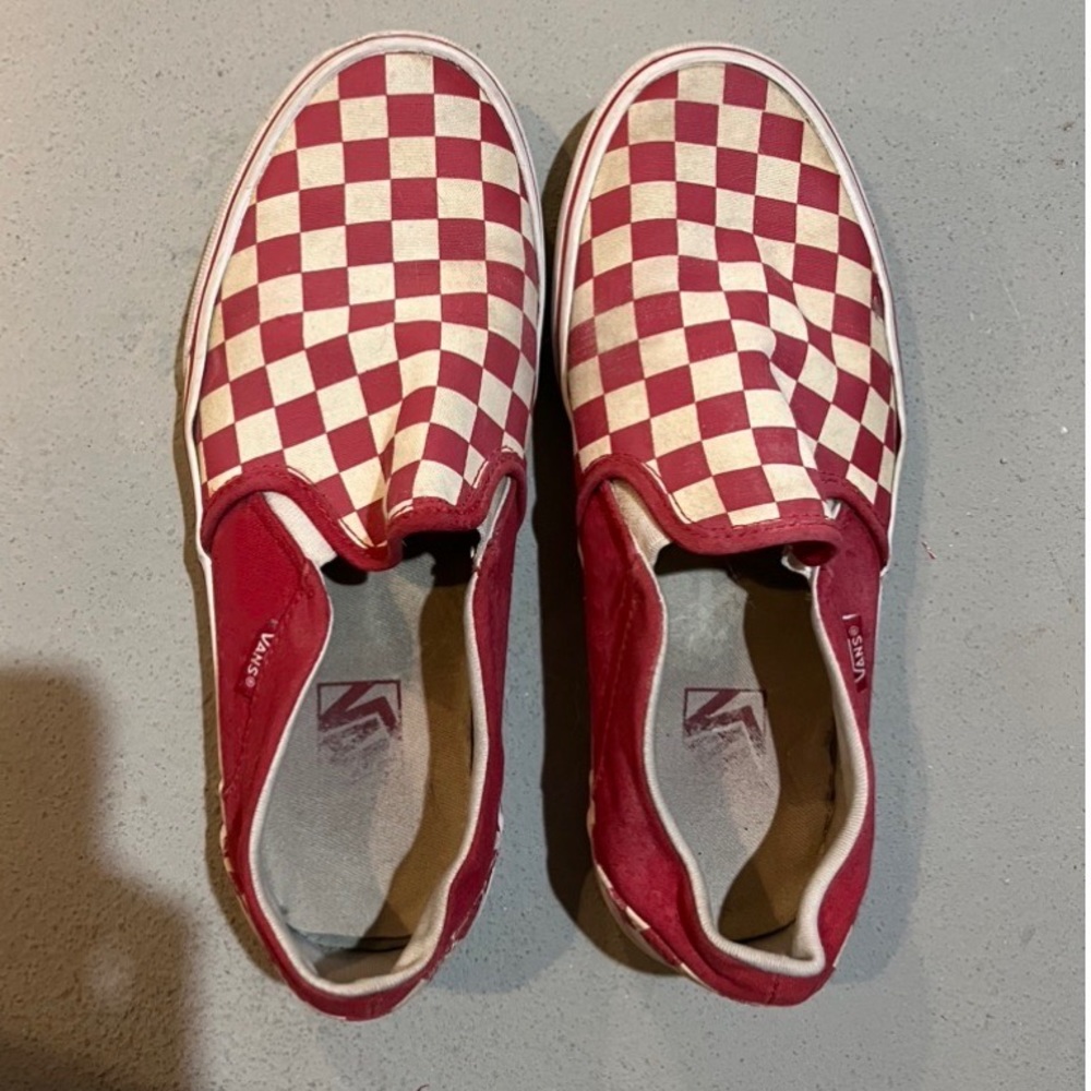 Women’s Red Checkered Vans